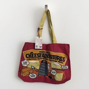 Trader Joe's Cheese Adventures Reusable Canvas Shopping Bag Tote New